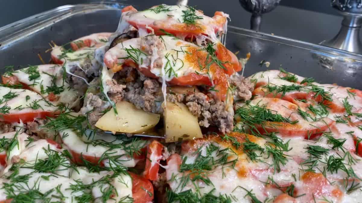 Recept za musaku sa krompirom, mesom, patlidžanom i paradajzom | Stvar ...