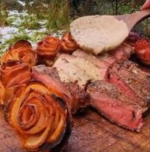 Stek i ružice od slanine i krompira