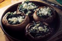 Pečurke punjene spanaćem i fetom