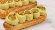 Ekleri sa pistaćima i belom čokoladom recept