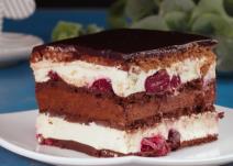 Čokoladna torta sa pudingom i višnjama