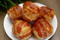 Pileće ćufte urolane u slaninu