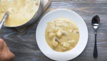kremasta čorba od krompira sa slaninom