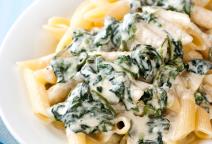 Pasta sa spanaćem i krem sirom