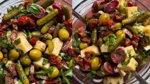 Salata sa kiselim krastavcima, maslinama i sirom