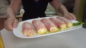 Lažne kanelone sa šunkom i pireom
