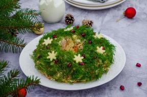SALATA BOŽIĆNI VENAC, SA PILETINOM