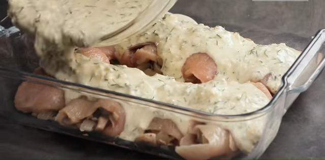 Francuska piletina, prelivanje mesa