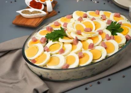 Salata sa šunkom i kuvanim jajima