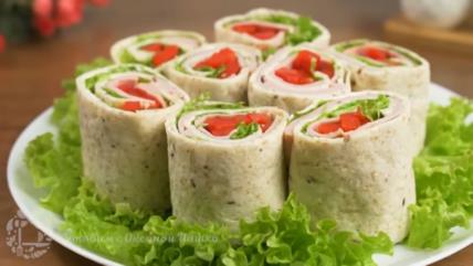 Rolat sa tortiljom i šunkom