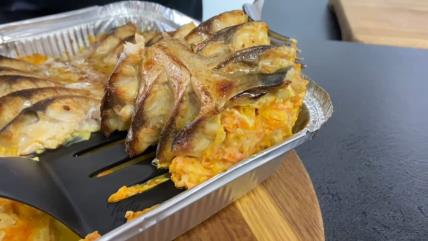 Skuša pečena sa krompirom