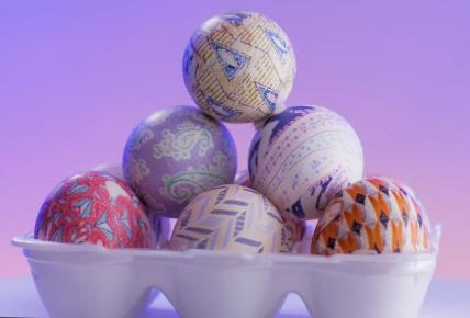 Farbanje jaja svilenom kravatom