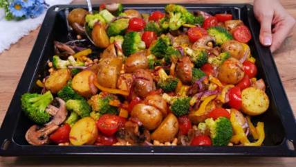 Mladi krompir sa povrćem i leblebijama