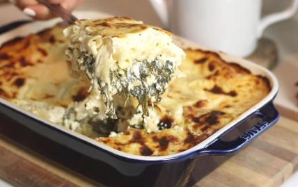 Makarone sa feta sirom i spanaćem