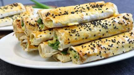 Brzinske pita rolnice sa prazilukom i kuvanim jajima