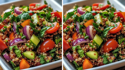 Prolećna kinoa salata sa svežim povrćem