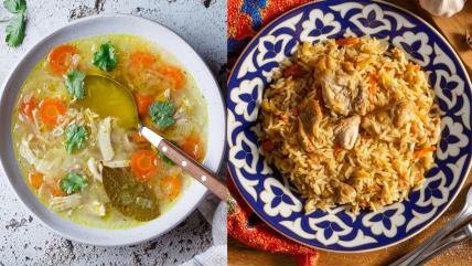 Domaća supa i pilav sa piletinom