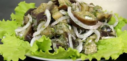 Salata od plavog patlidžana sa belim lukom