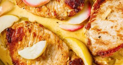 Svinjetina u krem sosu od jabuka