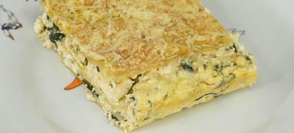 Lazanje sa sirom i spanaćem