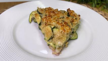 Gratinirane tikvice sa šunkom i sirom