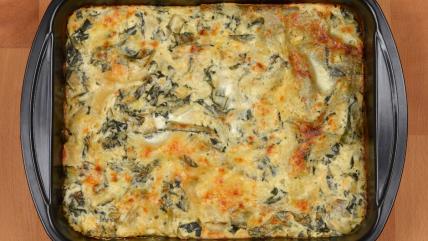 Mlinci sa spanaćem u tepsiji