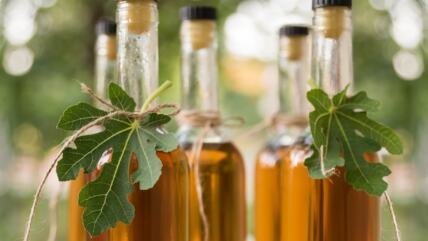 Sirup od listova smokve u flašama