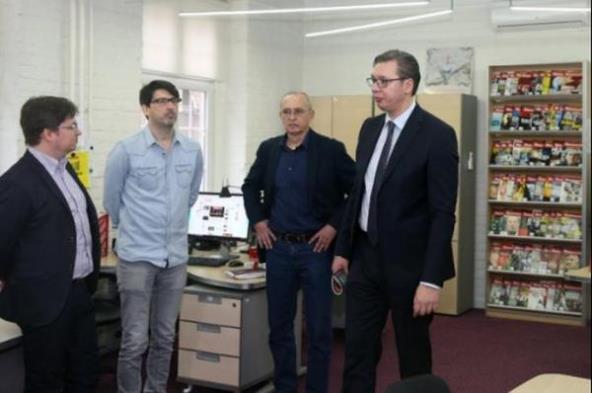 VUČIĆ U POSETI ADRIJA MEDIJA GRUPI: Baš sam srećan što sam ovde!