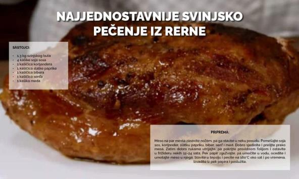 Najjednostavnije svinjsko pečenje iz rerne